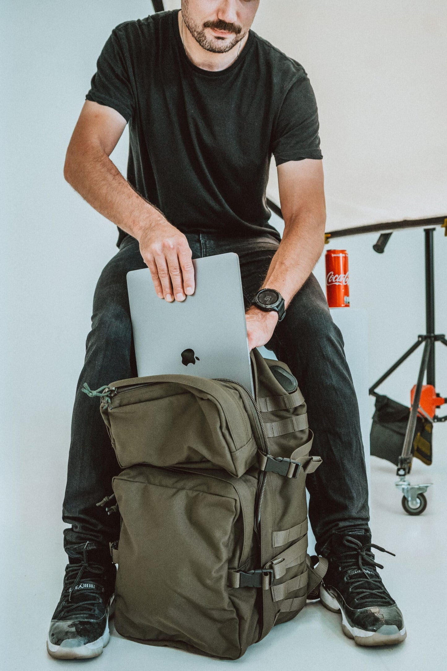 Backpack 039 - Rugged Military Green Backpack for Everyday Adventures - Guardwolf