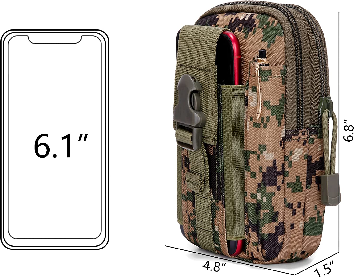 Tactical MOLLE Pouch & Waist Bag - Guardwolf