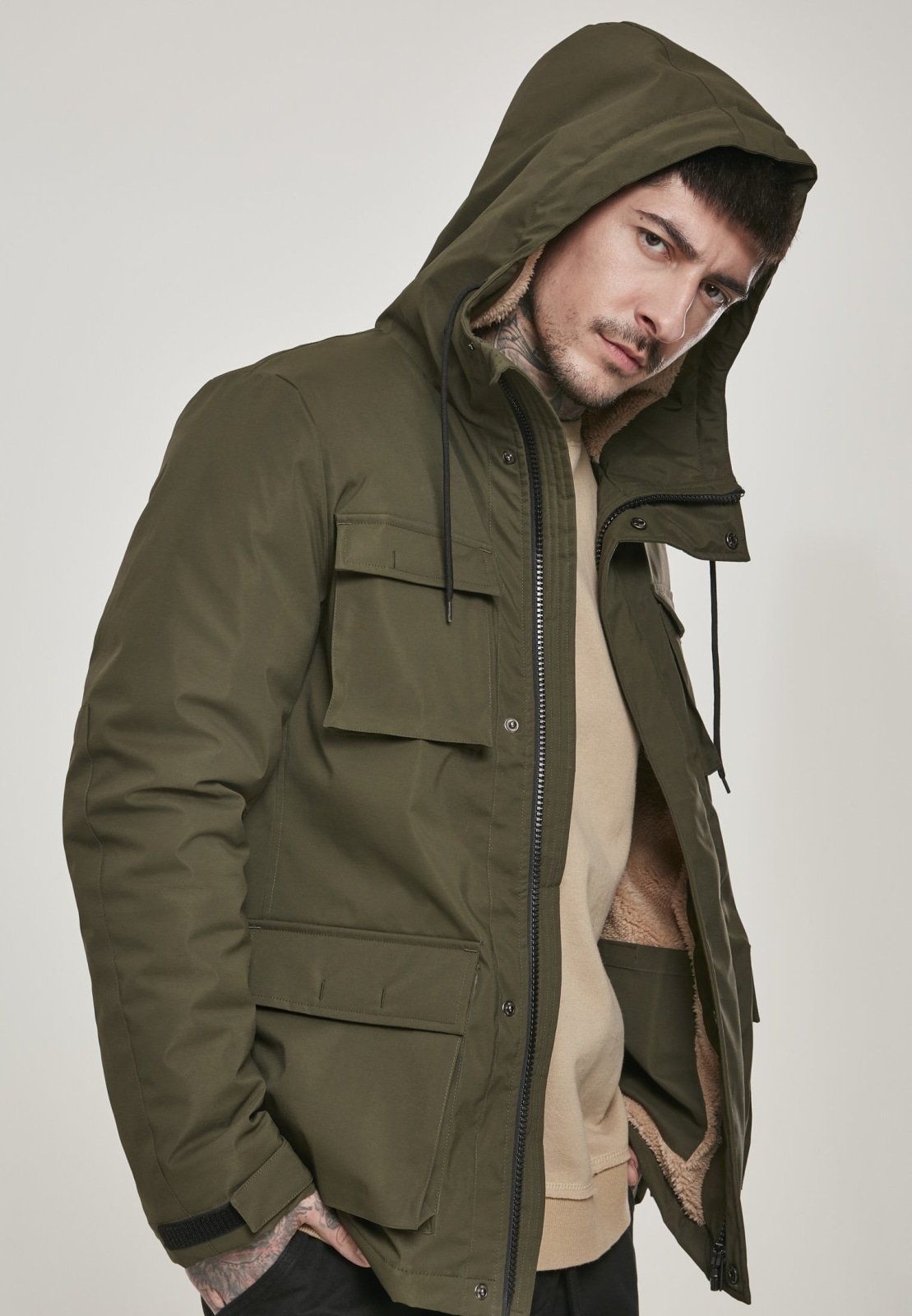 Authentic Hooded Field Jacket - Dark Olive - Guardwolf