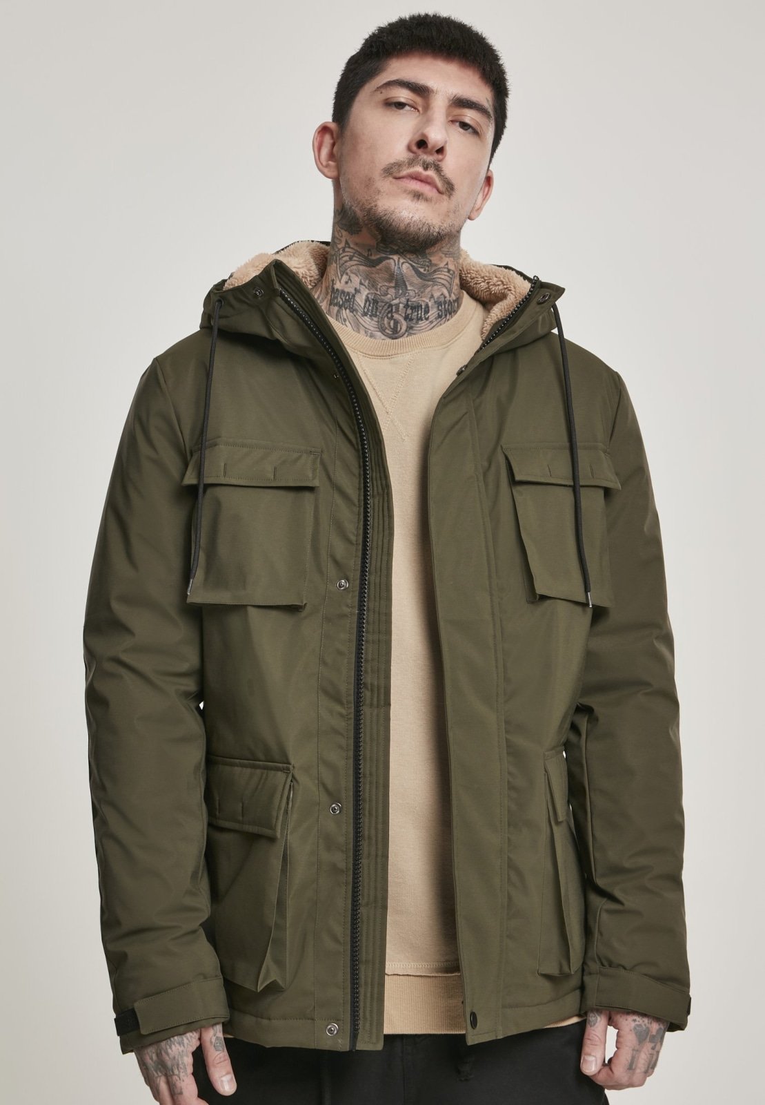 Authentic Hooded Field Jacket - Dark Olive - Guardwolf