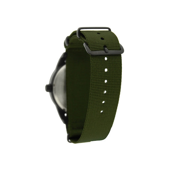 Tactical Quartz Watch with Olive Drab Nylon Strap - Guardwolf