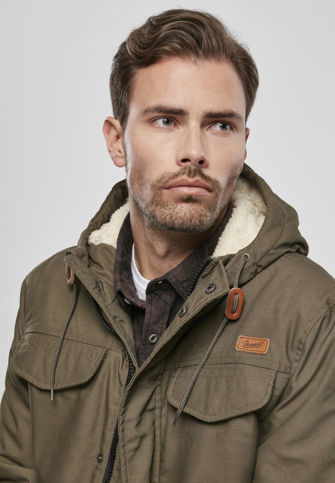 Parka premium con cola de pez, forro acolchado y pelo de peluche