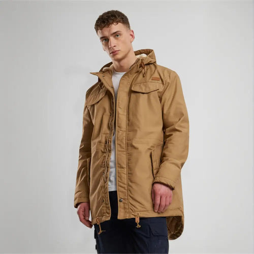 Parka premium con cola de pez, forro acolchado y pelo de peluche