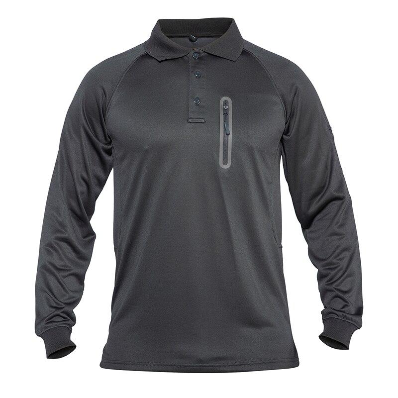 Men's Long Sleeve Tactical Military Polo Shirt - Guardwolf