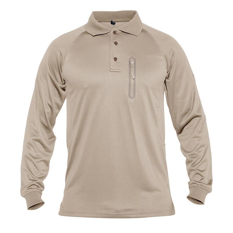 Men's Long Sleeve Tactical Military Polo Shirt - Guardwolf